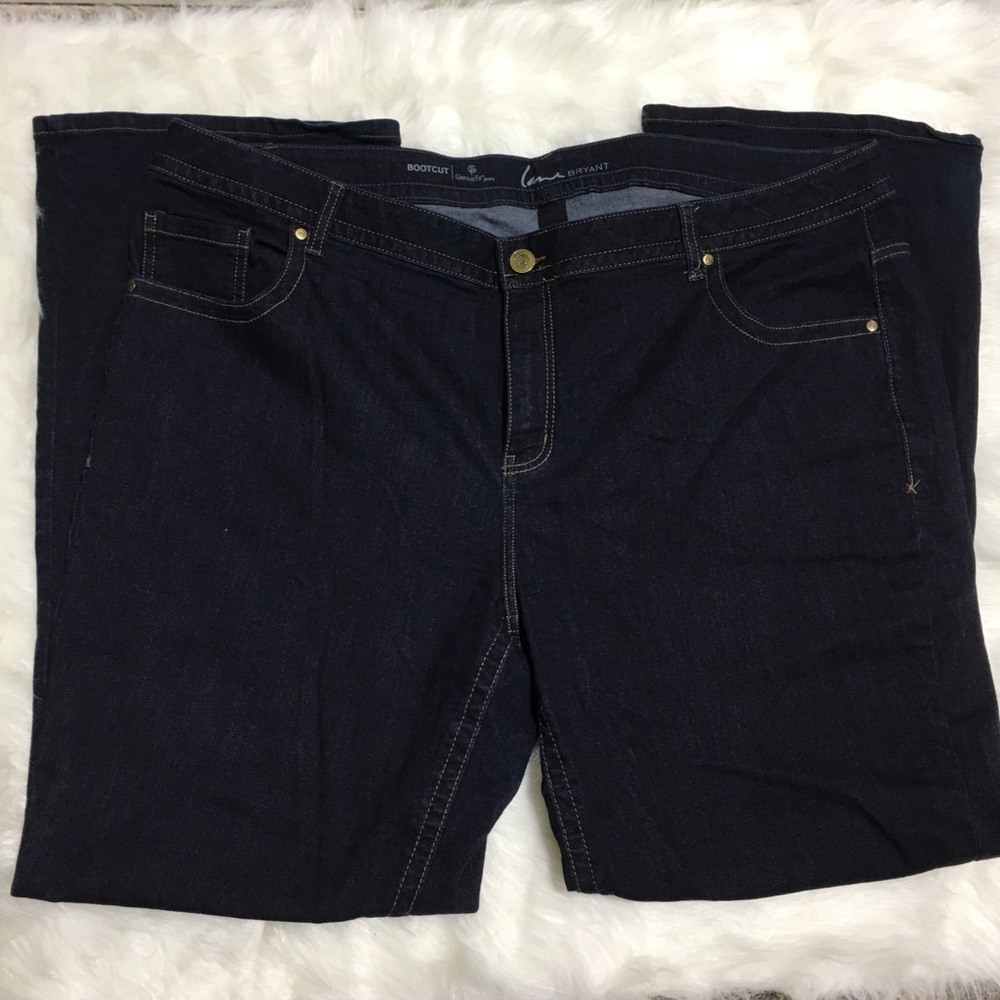 Lane Bryant Genius Fit Bootcut Dark Jeans 28W Long
